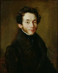 Porträtt av Carl Maria Friedrich Ernst von Weber (1786-1826) 1824
